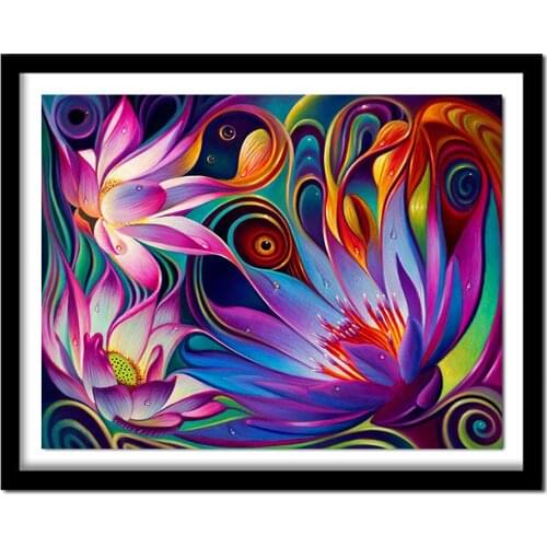 Fantasy Flower Needlework 5D Diamond Embroidery Square Diamond Home Decor Diy Diamond Painting Cross Stitch ZB026