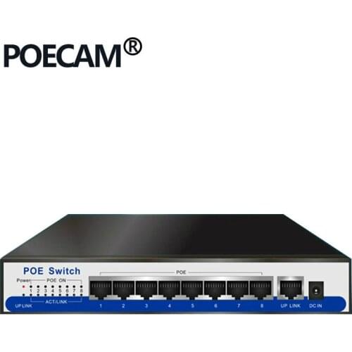 IEEE802.3af POE 8ch 10/100Mbps switch power over ethernet network rj45 lan hub switches poe 8 port supply cctv ip cameras