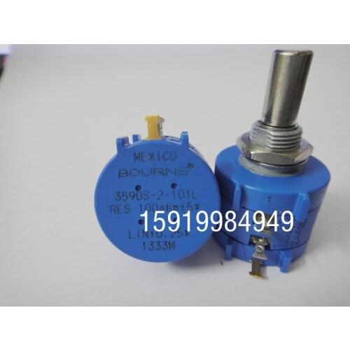 Imported 2W precision multi-turn potentiometer adjustable resistance 3590S-2-101L 100R switch