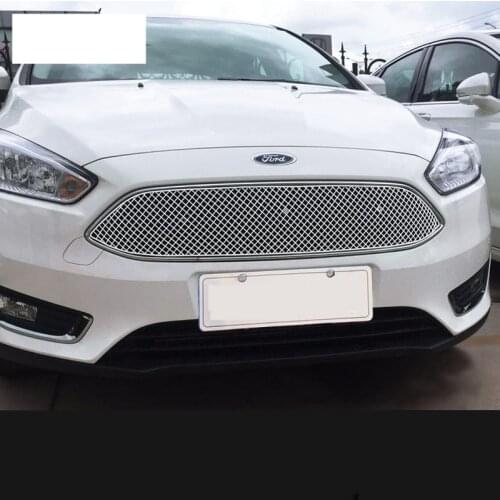 Body kit front bumper cover modified grille accessories electroplated aluminum alloy racing grill for Ford Focus 2007--2020