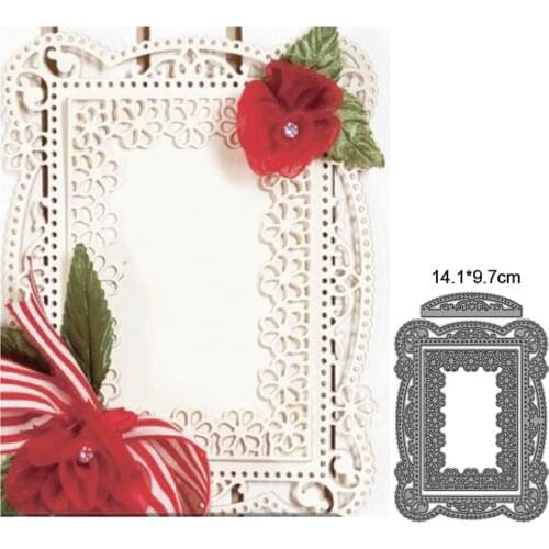 Metal Cutting Dies Cut Mold Christmas Flower Frame Decoration Scrapbook Paper Craft Knife Mould Blade Punch Stencils dies