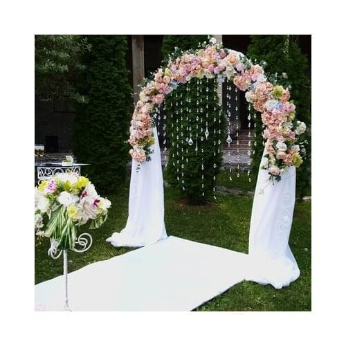 Lovely Wedding Pavillion Flowers strips square canopy flower decoration 4M x 30cm flower runner aisle decor