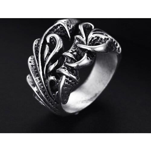 Trendy Vintage Claw Shape Antique Silver Plated Punk Hiphop Rock Style Resizable Rings for Women Girl & Man Retro Party Jewelry