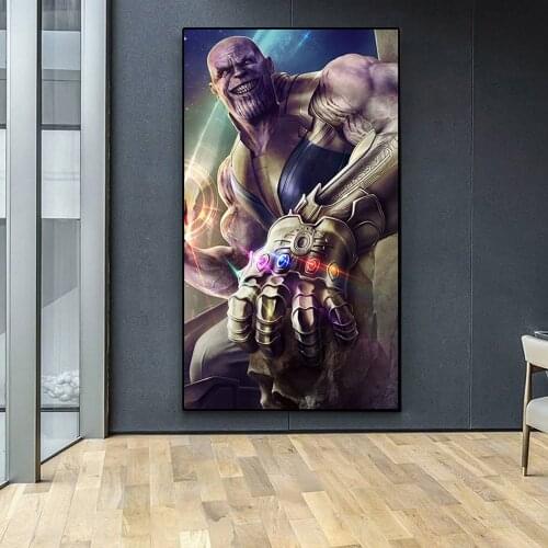 Avengers Iron Man Movie Canvas Poster Marvel Superhero Thanos Infinity Gauntlet Painting Wall Art Picture Kids Room Home Decor
