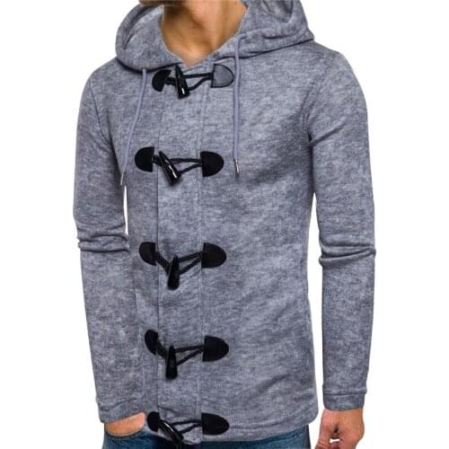 Mens Cool Toggle Thick Sweater Cardigan Sweater Jumpers M55