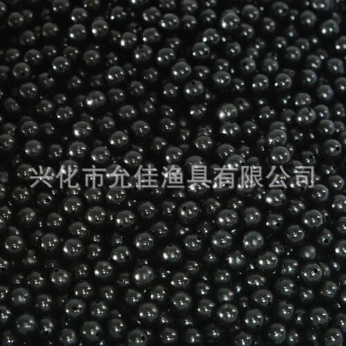 Posidon 1000pcs/Bag Various Size Black Color Round Fishing Float Beads Fishing Beads Fishing Soft Beads
