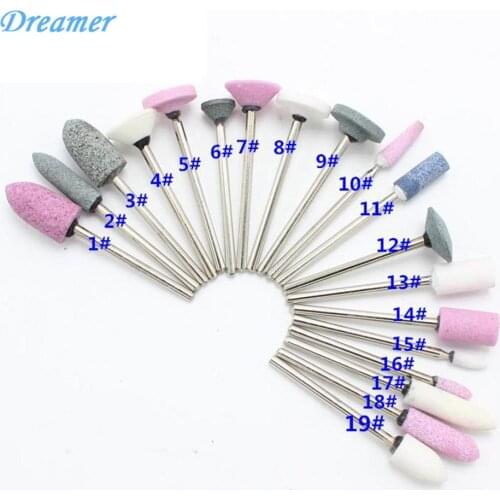 19 Pcs Dental Silicone Polishers Dental Teeth Polishing Kit for Denture Acrylic Teeth Whitening