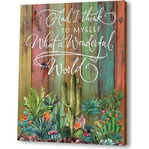 Wall Picture For Bedroom Rustic Room Posters Cactus Inspiration Words Canvas Wall Art Home Decoration Pictures Painting Printing