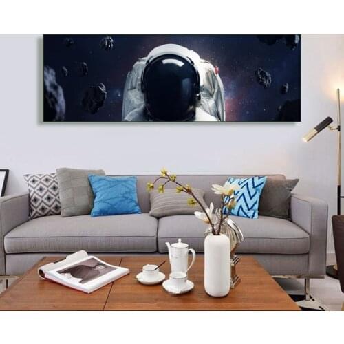 Nordic Cartoon Canvas Print Painting Planet Universe Astronaut Bedroom Living Room Childrens Room Wall Decoration Poster