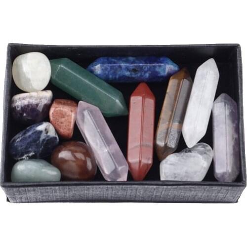 Natural crystal seven Chakra Healing Stone For Home Office Decoration Chakra Healing Stone Collection Gift