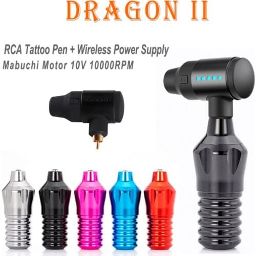 Newest Tattoo Pen Rotary Machine Gun Tattoo Kits Mabuchi Motor Strong Quiet Wireless Tattoo Power Supply Permanent Makeup Pen