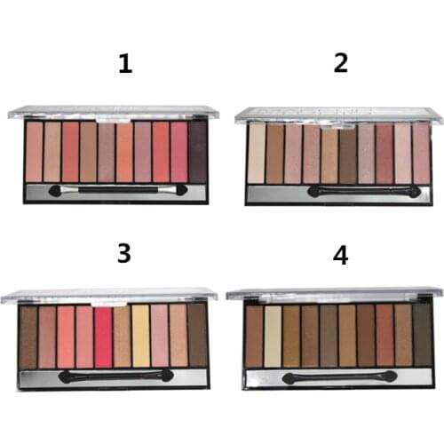 Profassional Makeup Waterproof Glitter Eyeshadow Nude Matte 10 Color Eye Shadow Palette Shimmer Metallic Eyes Cosmetics Tools