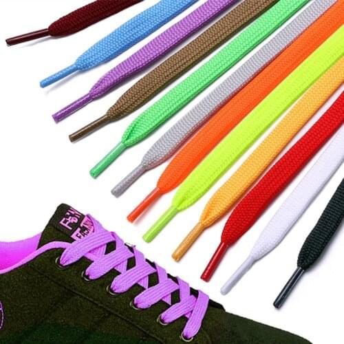 10Pair 50cm Colorful Polyester Double Layer Canvas Shoelace DIY Craft Parts Sportswear Clothing Relaxation Shoes Rope Accessorie