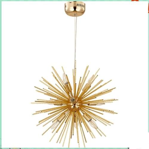 Modern Dandelion Ball Chandelier Dining Room Bedroom Sea Urchin Chandelier Shopping Mall Hotel Hedgehog Shape Golden Chandelier