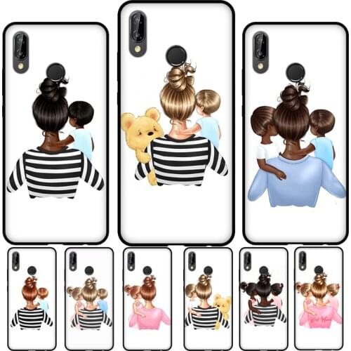 Super Mom Baby Girl Daughter Son Soft Cover For Huawei P30 Lite P40 P20 Pro Mate 20 10 Lite P Smart 2021 2019 Phone Case