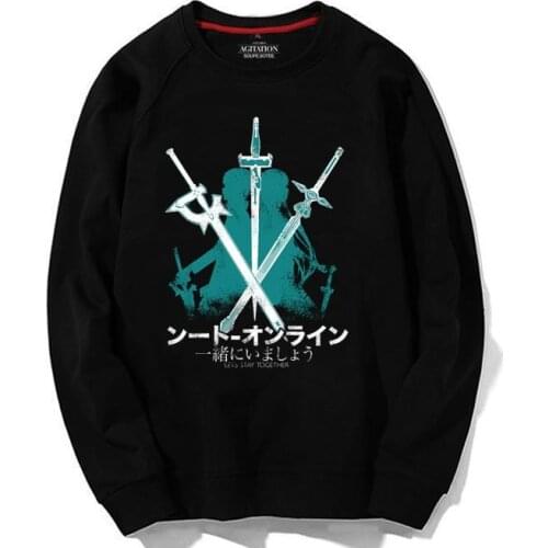 Unisex Sword Art Online Hoodie SAO GGO Pullovers Hoodie Jacket Coat Sweatshirts