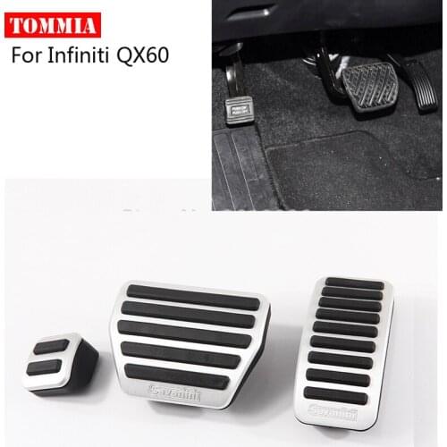 Tommia For Infiniti QX60 2014-2016 Pedal Cover Fuel Gas Brake Foot Rest Housing No Drilling Car-styling