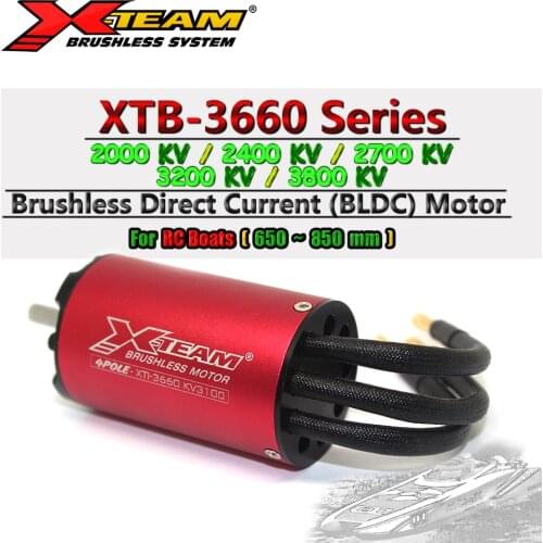 X-TEAM XTB Series 3660 3800KV 3200KV 2700KV 2400KV 2000KV Brushless Motor for 500mm - 650mm Remote Control RC Boats Refit