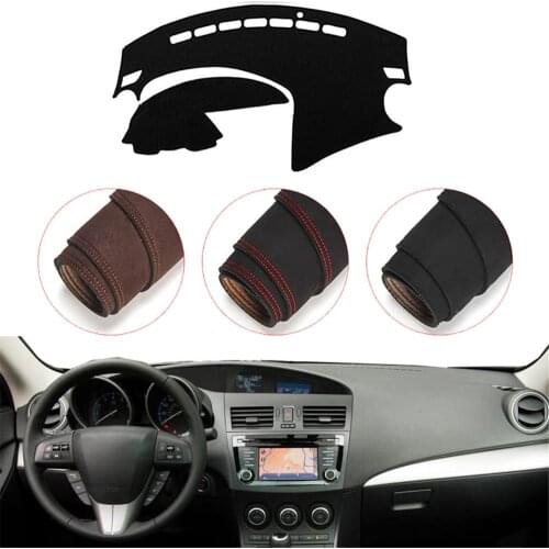 Console Dashboard Suede Mat Protector Sunshield Cover Fit For Mazda 3 2009-2013