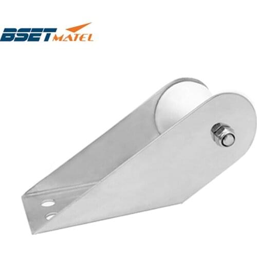 Mirror marine grade stainless steel 316 boat Bow Anchor Roller Bracket yacht Lift Roller With Rubber wheel for Fixed anchor
