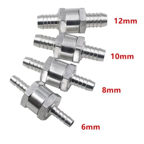 1Pc 6/8/10/12mm Aluminium Alloy Fuel Non Return Check Valve One Way Fit Carburettor Wholesale Price