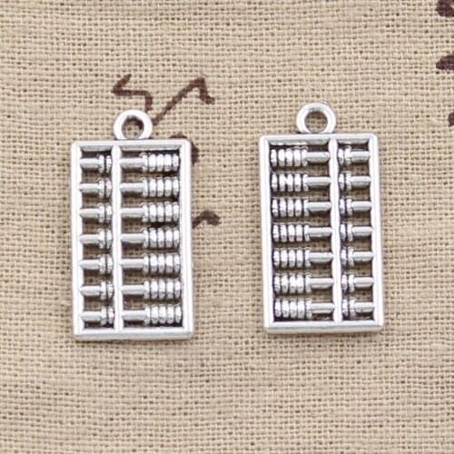 15pcs Charms Counting Frame Abacus 25x12mm Antique Silver Color Pendants Making DIY Handmade Tibetan Finding Jewelry