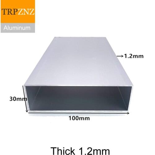 30x100mm,thick 1.2mm,Rectangular aluminum tube profile,6063 Aluminum square pipe,Aluminum profile for decoration