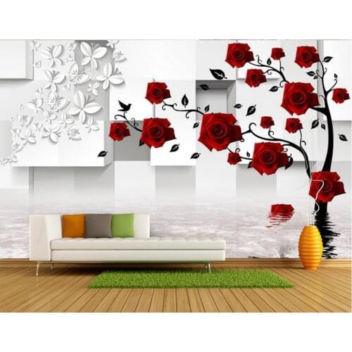 3D stereoscopic Butterflies backdrop decorative painting 3d customized wallpaper Home Decoration