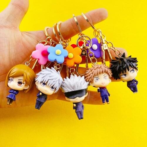 5pcs/set Anime Jujutsu Kaisen Gojo Satoru Kugisaki Figure Action Figure Keychain Modle Toys