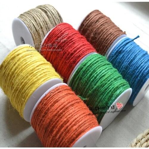 Free Ship 3mm 100meters / Row DIY Jewelry Cord Hemp Rope-Hemp Twine-Flax Kraft String-Hang Tag String