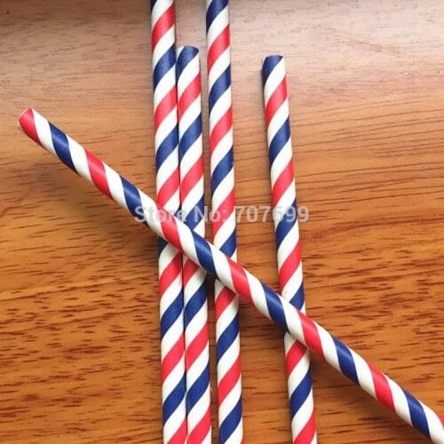 Free DHL Shipping $100 Paper Straws Drinking Paper Straws Drinking Straws Red/navy Stripe Paper Straw 1000pcs