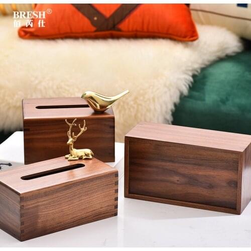 Cover Napkin Holder Creative Wooden Tissue Box Holder Kitchen Organizer Storage Tissue Boxes Paper Towel Box Coffee Table BW50ZJ