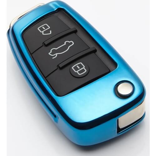 KUKAKEY TPU Car Remote Key Shell Cover Case Protect For Audi A1 S1 A3 S3 A4 A6 RS6 TT Q3 Q7 2005 2006 2007 2008 2009 - 2013