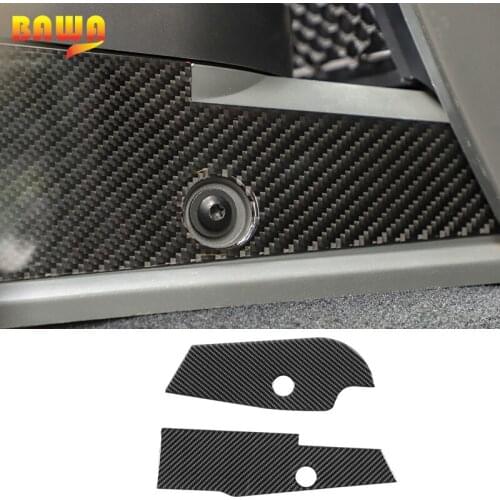 BAWA Soft carbon fiber Interior Mouldings Gear Side Panel Trim Strip Decorative for Jeep Wrangler JK 2007-2017 Car Accessories
