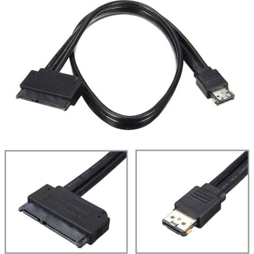 ESATA+USB combo Power 12V and 5V ESATA to 2.5 SATA 22Pin 7+15pin HDD Female Cable 50cm