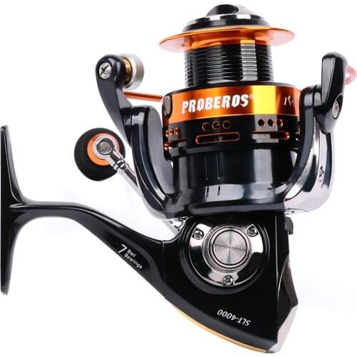 Aluminum Alloy Fishing Reel 18KG Max Drag Sea Boat 1000-6000 Spinning Reel 6+1BB Bearing Fishing Reel