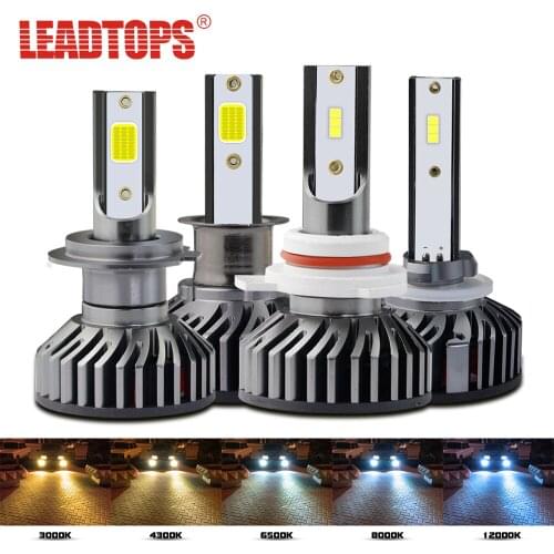 LEADTOPS 80W 14000LM Car Haedlight H4 H7 H1 LED Bulb H8 H9 H11 4300K 5000K 6500K 8000K 25000K Auto fog Light 80W 16000LM 12V