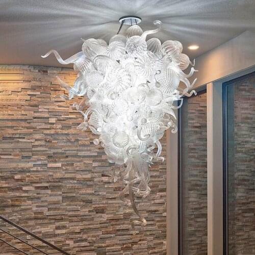 Hand Blown Glass Chandeliers Lamps Ceiling Lighting Decorative Chain Pendant Lamp for Room Decor
