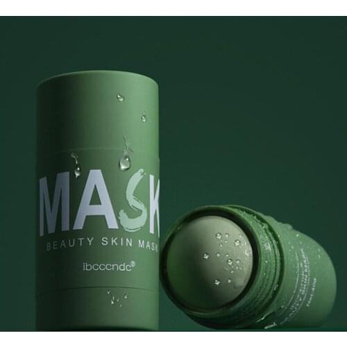 Green Tea Mask Stick Mud Mask Blackhead Fine Pores Moisturizing Mask Oil Control Acne Clearing Solid Mask Cleansing Mask