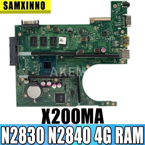 X200MA Motherboard REV2.1 For Asus F200M X200M X200MA Laptop motherboard Mainboard N2830 N2840 4G RAM