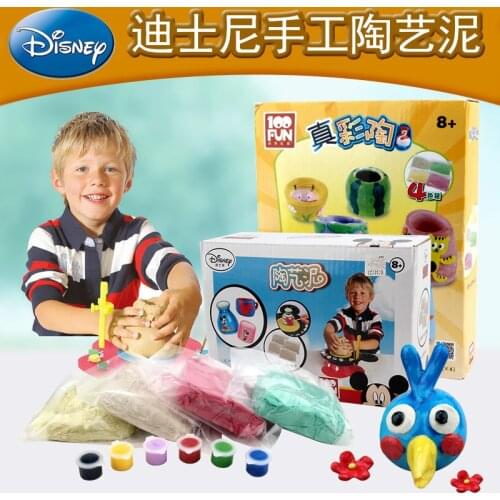 Cartoon Mickey Minnie Student DIY Modeling Clay disney Childrens burnt-free soft clay Slime Painted pottery Education toy