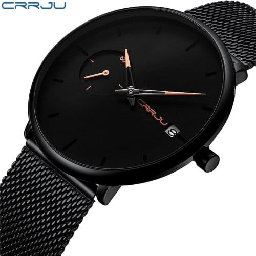 Black Business Watch Simple Mens Watches Sports Male Stainless Steel Clock Men Luxury Brand Wristwatch Man watch montre homme