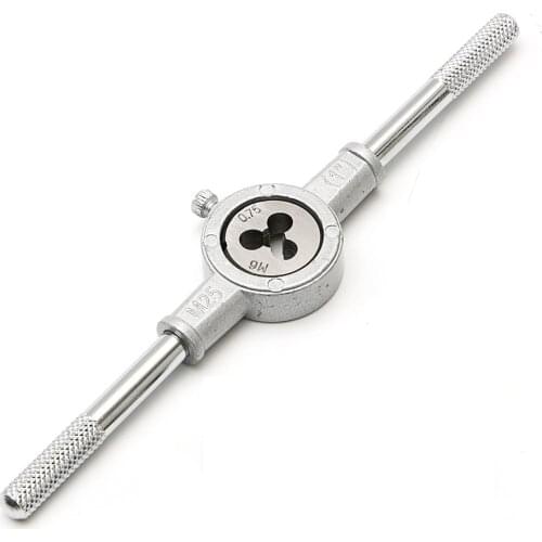 1Set / 8Pcs Hand Die Wrench Kit Metric Screw Die Circular Threading Die Hand Tools Kit Thread Tap Twist Drill Bit Wrench Manual