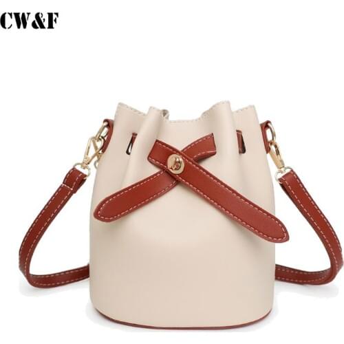 New Korean version of the simple wild Messenger chain shoulder bucket bag