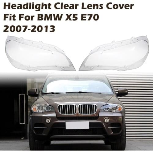 Headlight Clear Lens Cover Lampshade Fit For BMW X5 E70 2007-2013 ,Headlamp Shell Car Accessories