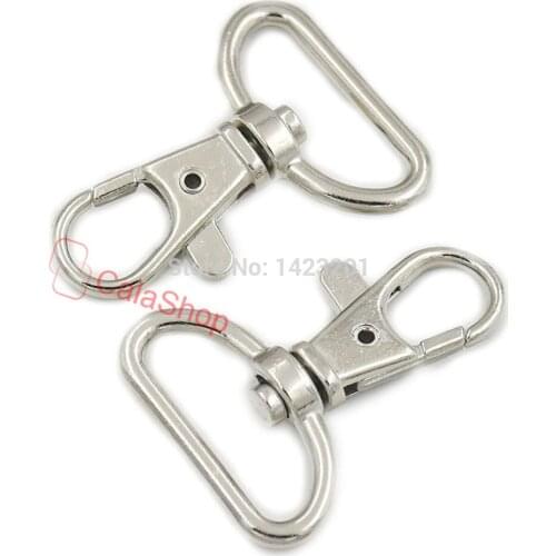 200 Pcs / Lot 25mm 1" Swivel Lobster Clasps Metal Findings Clips Snap lanyard Bags Pack Straps Wholesale