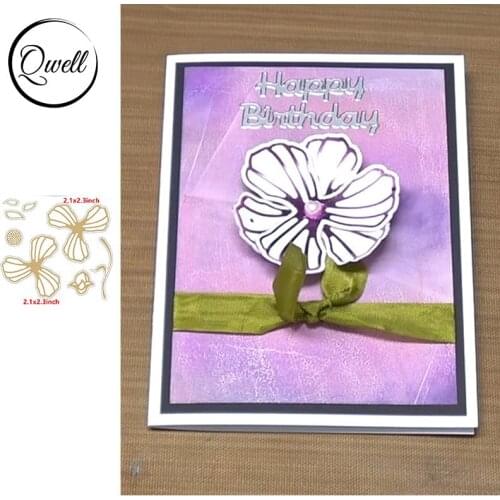 QWELL Flower Metal Cutting Dies and Hot Foil Plate for Scrapbooking Cards Making Paper Craft New 2020 die