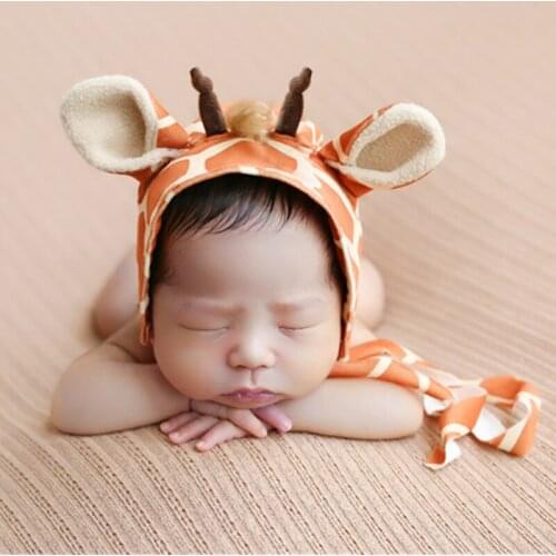 Newborn Photography Props Hat Swen Deer Bonnet Cute Animal Bonnet Infant Photo Accessort