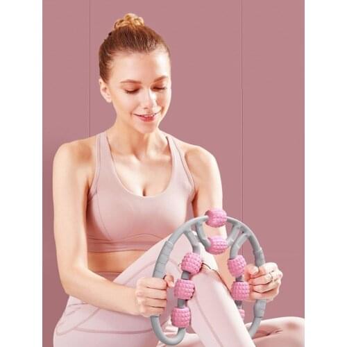 Exercise Massage Roller Stick, Retractable Extension-Type Leg and Thigh Massager, 8 Wheels Unique Design Handheld Foam Rollers