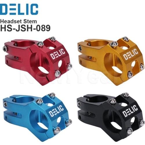 DELIC 31.8mmx28.6mm Headset Stem For MTB Short Length 45mm Aluminum Alloy Forging Colorful Black Blue Gold Red